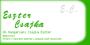eszter csajka business card